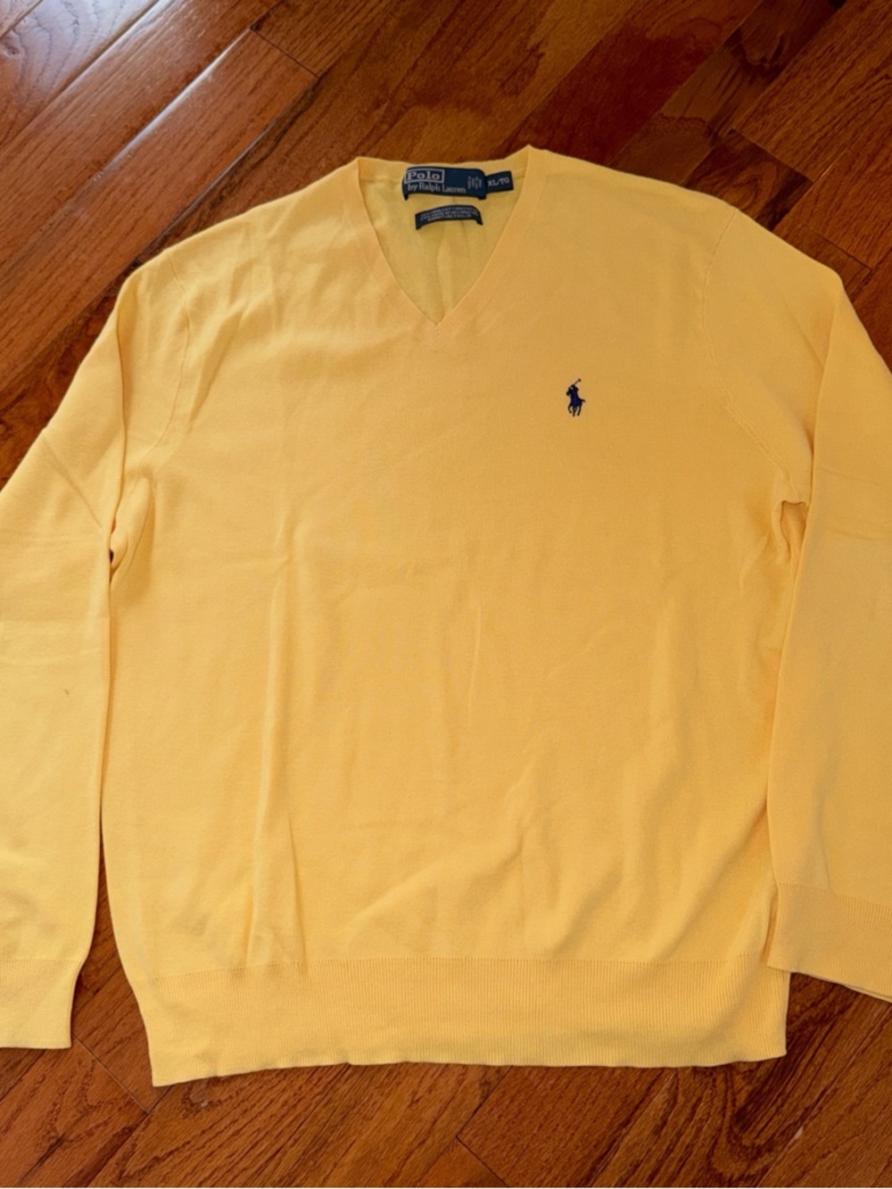 Ralph Lauren V-Neck Sweater in Sunny Yellow